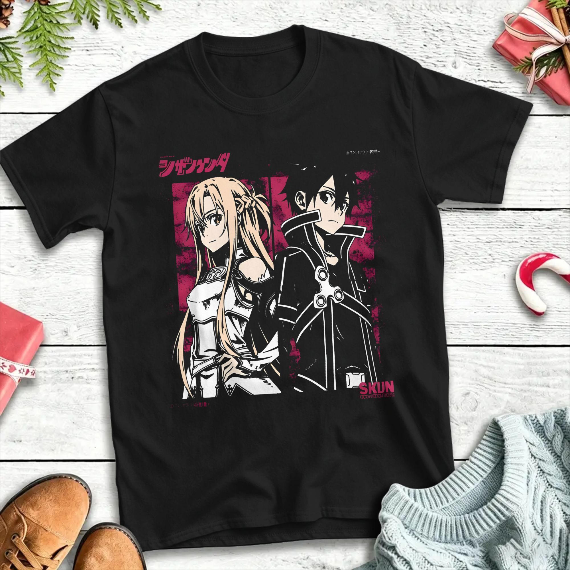 Summer Clothing Wholesale - kirito ve asuna Pamuklu Tişört Erkekler