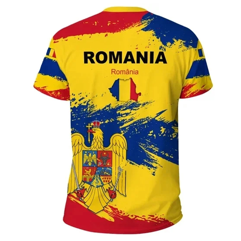 Romanya bayrağı grafik T Shirt - Summer Clothing Wholesale incelemesi ve fiyatı